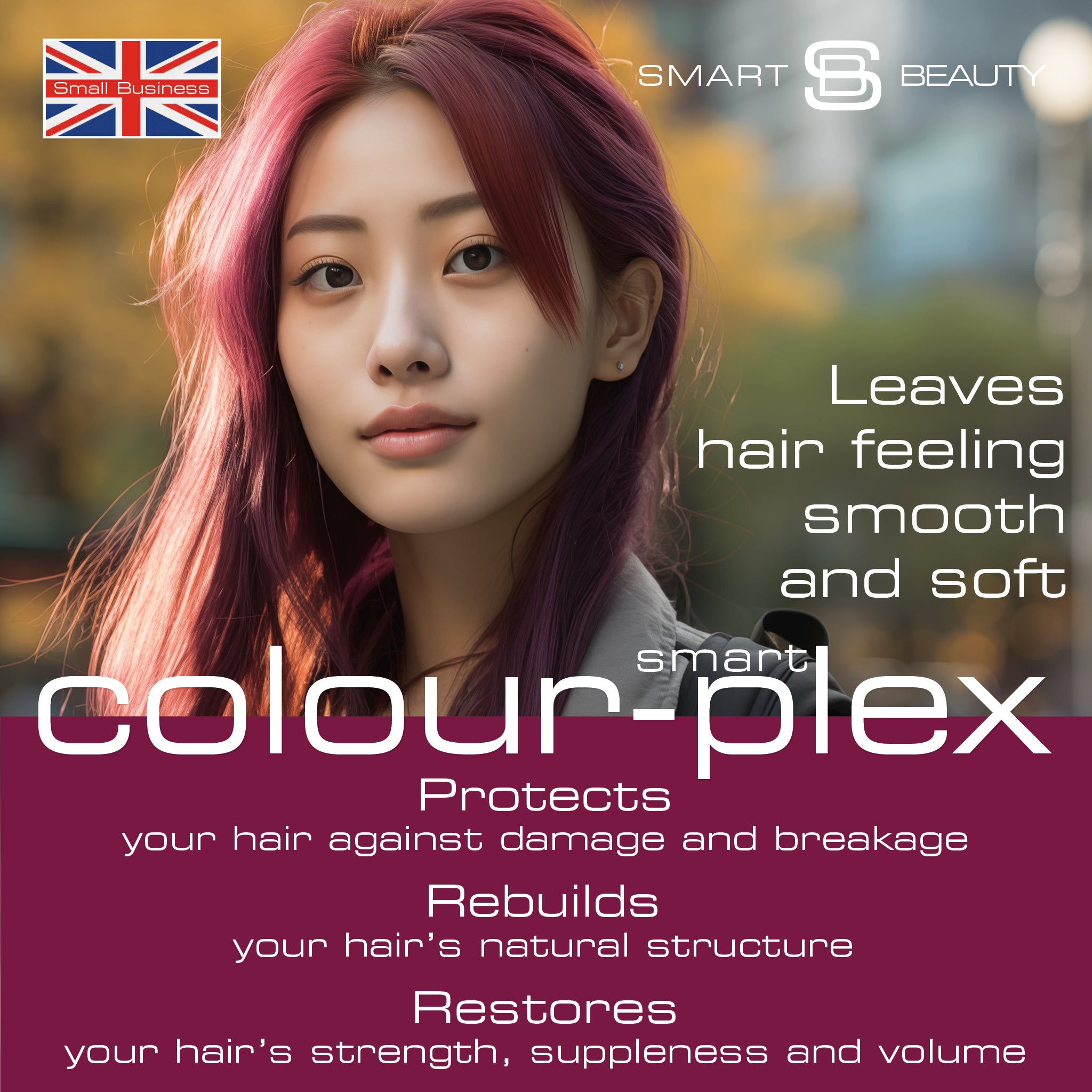 Rich Plum Hair Dye with Added Plex Hair Care Conditioner, Permanent Hair Colour